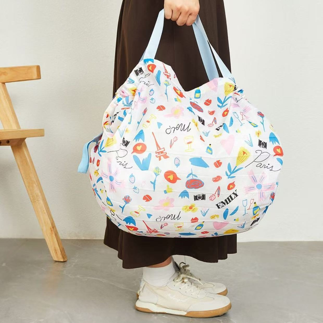 Japanese Order - Eco-Friendly Foldable Shopping Bag, Eco-Friendly Cloth Bag with Accordion Pleats for Instant Folding and Storage, In Stock, Ultra-Light and Portable